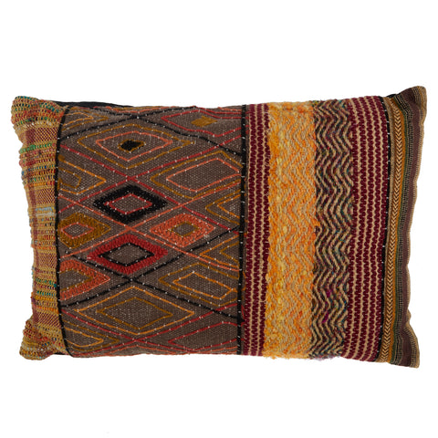 Handwoven Bohemian Rectangle Pillow