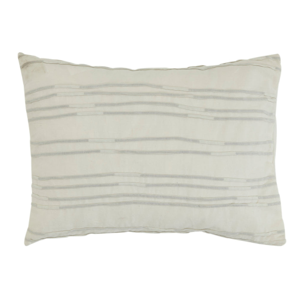Off-White and Grey Stripes Pillow