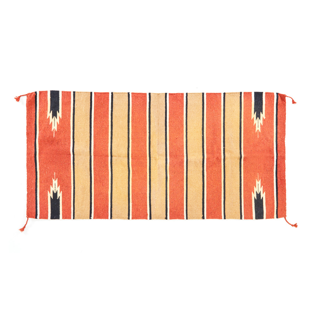 Small Orange Brown Southwestern Blanket Rug