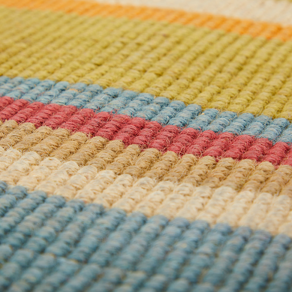 Multi-Color Braided Striped Rug