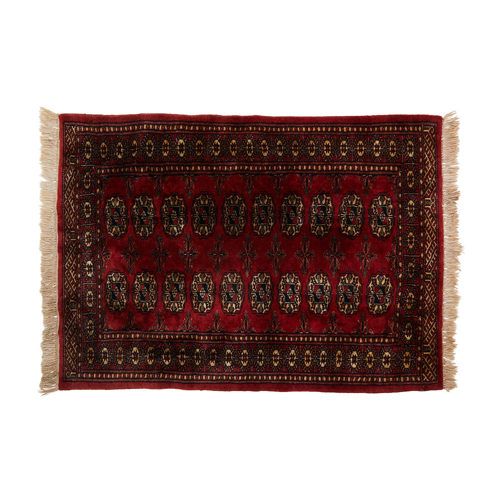 Deep Red Persian Doormat Rug