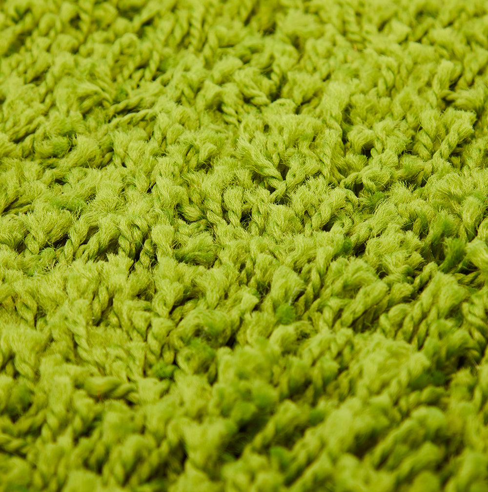 Green High Pile Carpet Rug