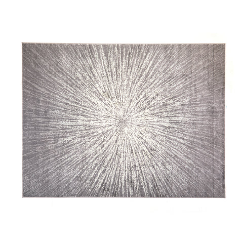 Grey Sunburst Large Rug