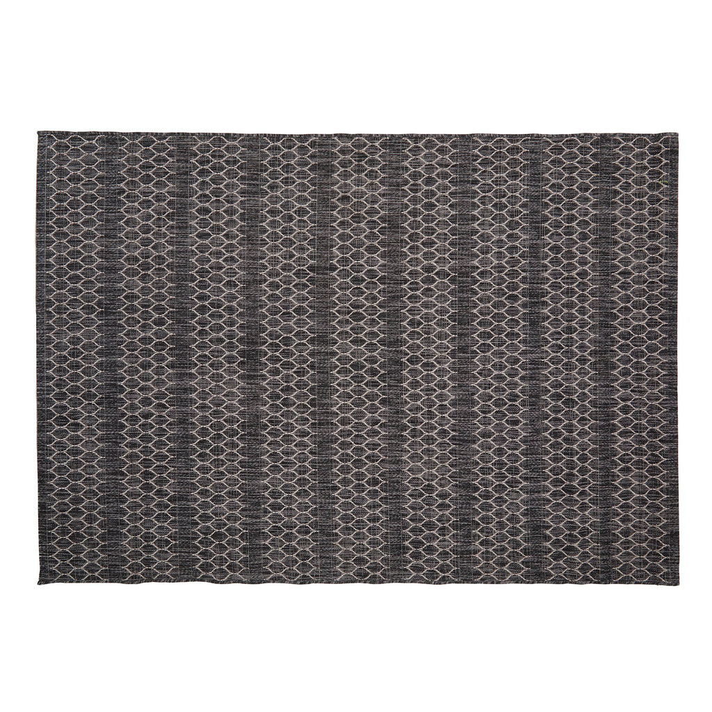 Chainlink Pattern Woven Rug
