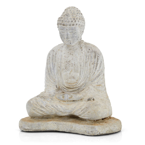 White Stone Buddha Sculpture