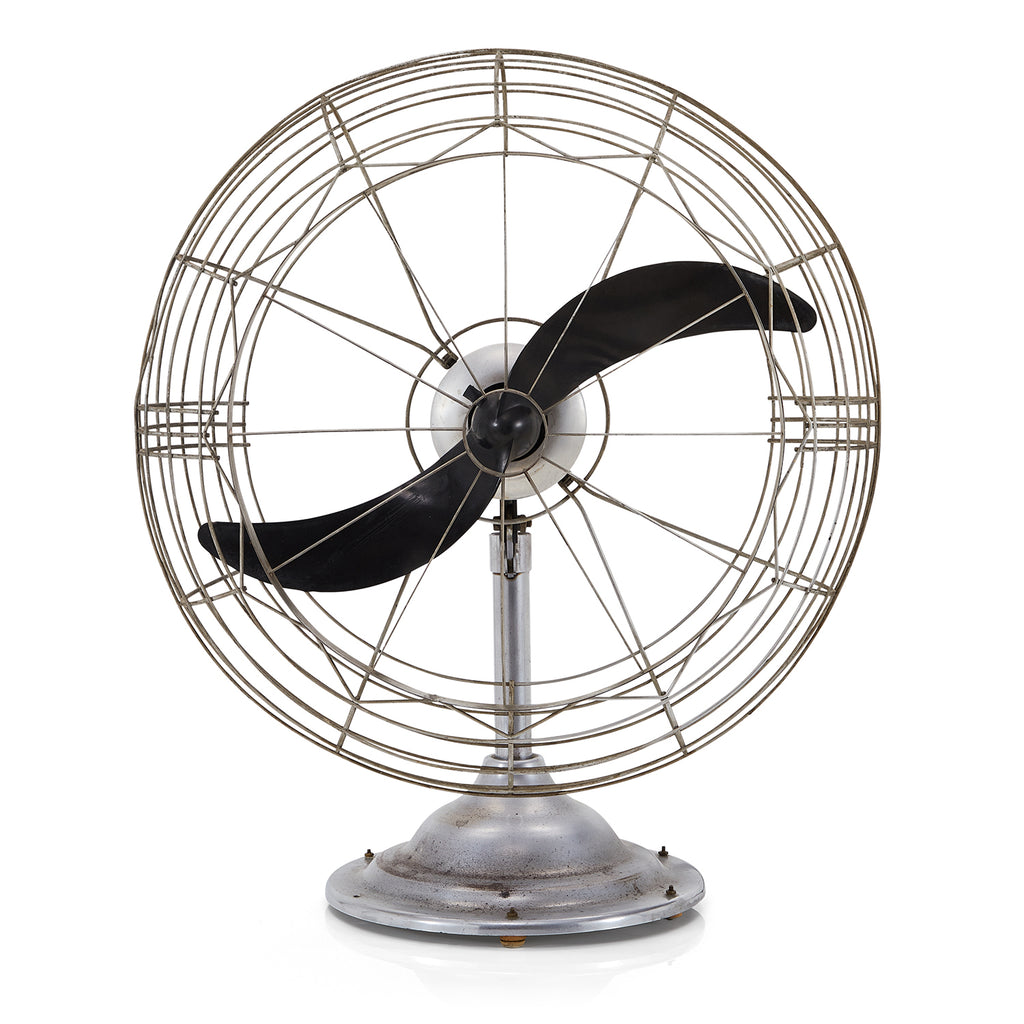 Vintage Chrome Two-Bladed Table Fan