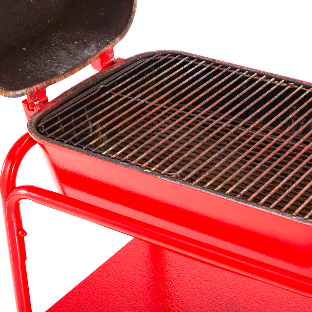 Red Solid Painted Cart Grill