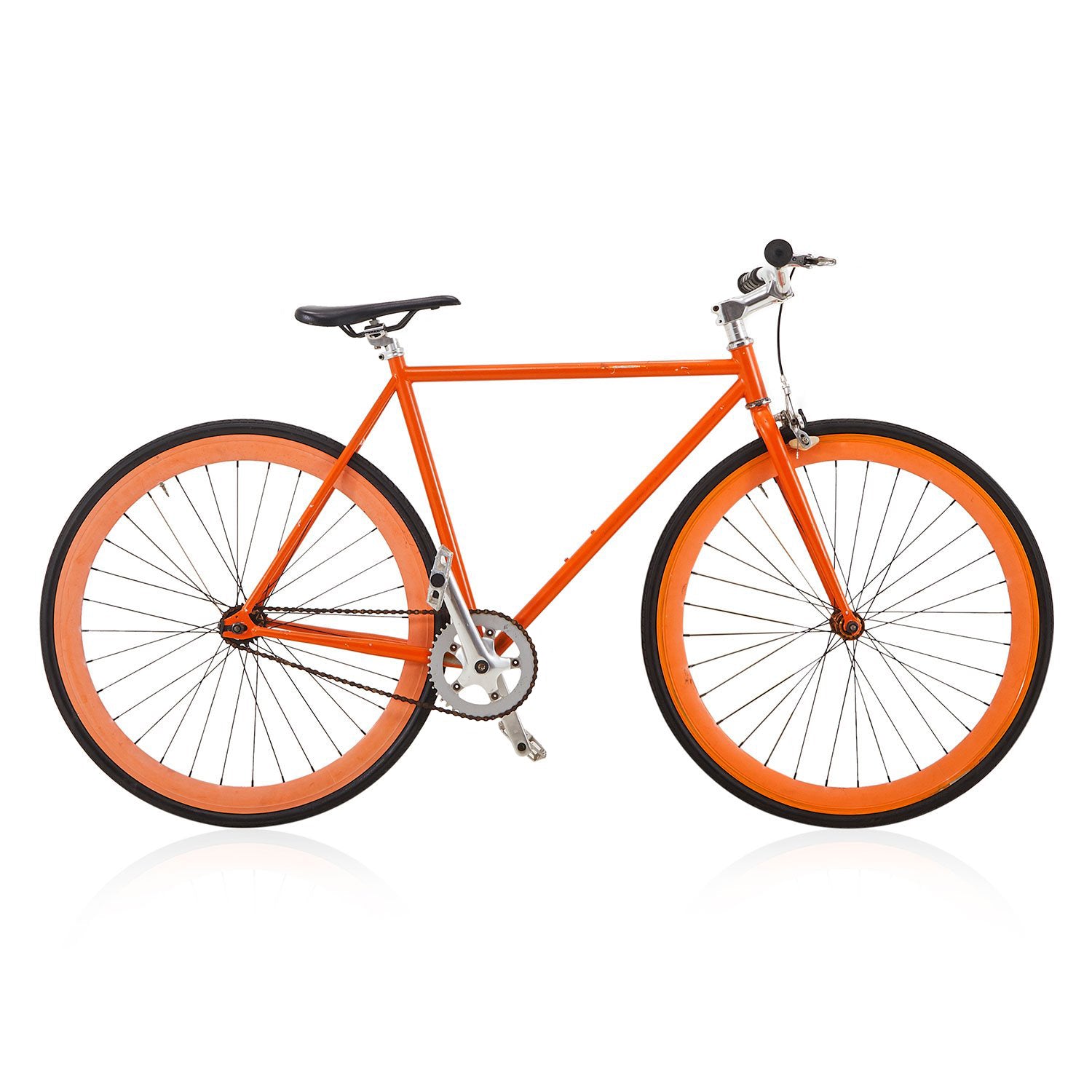 fixed gear road bike Orange Fixed Gear Road Bicycle