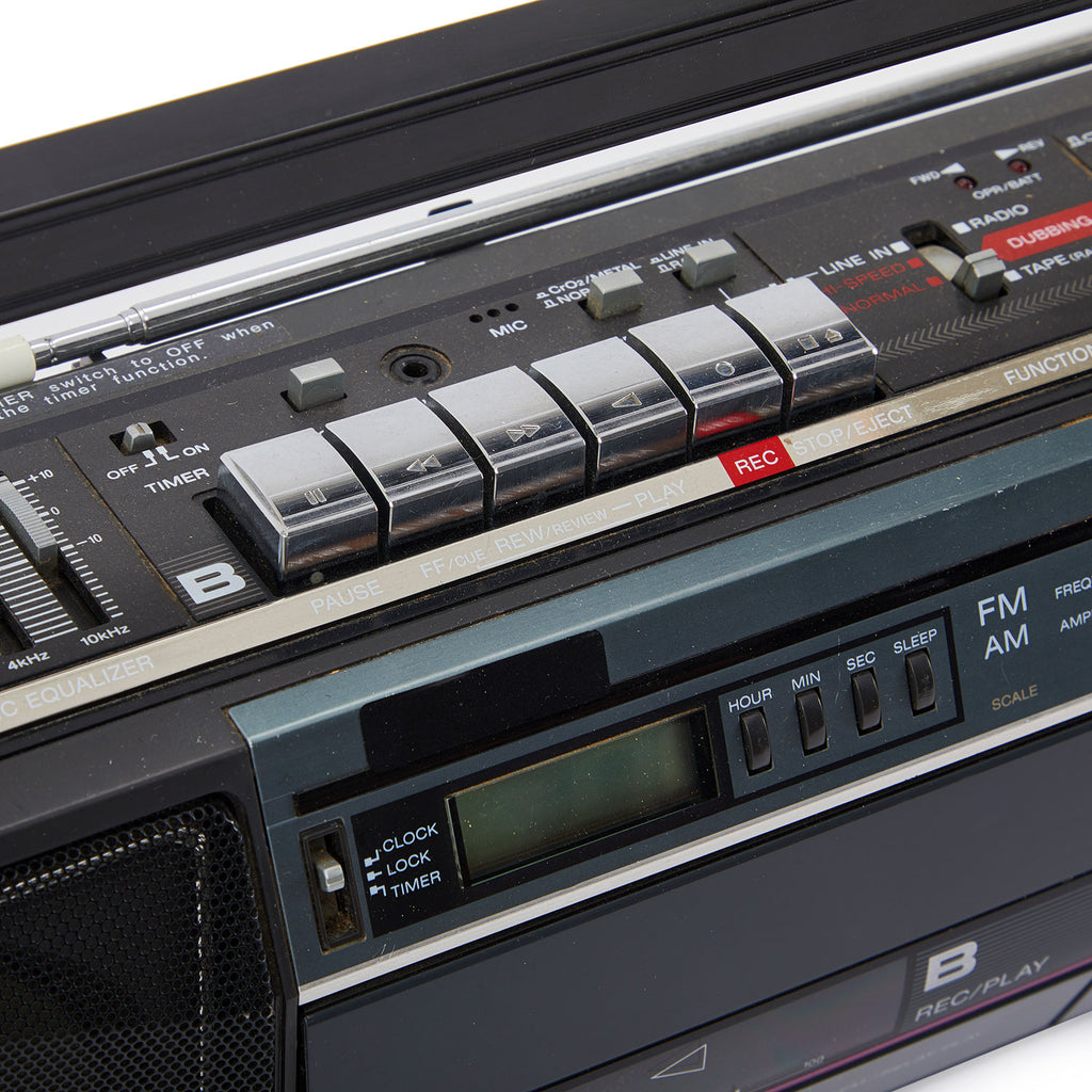 Black Sony Double Cassette Player Boombox