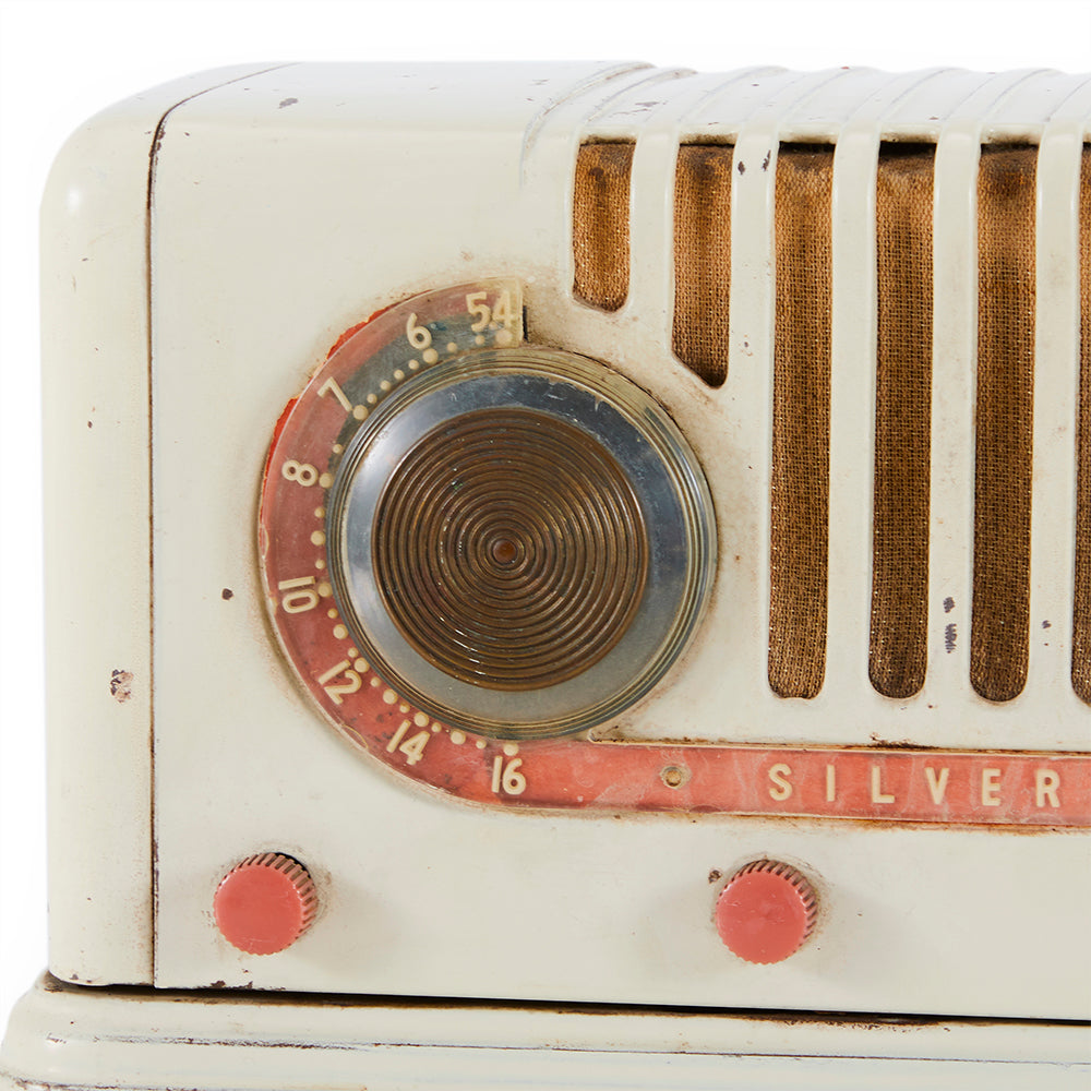White Silvertone Radio