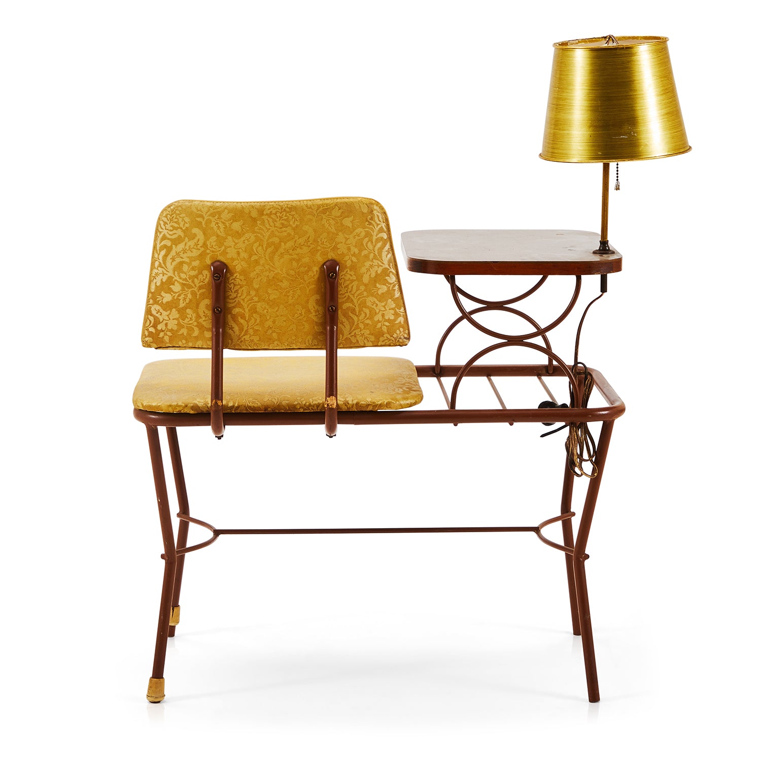 Telephone Table with Gold Chair and Small Lamp Gil Roy Props