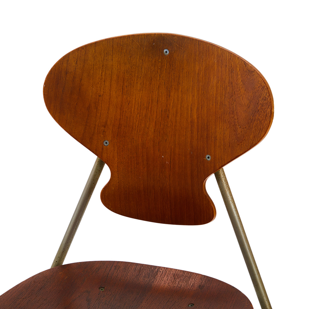 Wood Mid Century Amoeba Back Chair