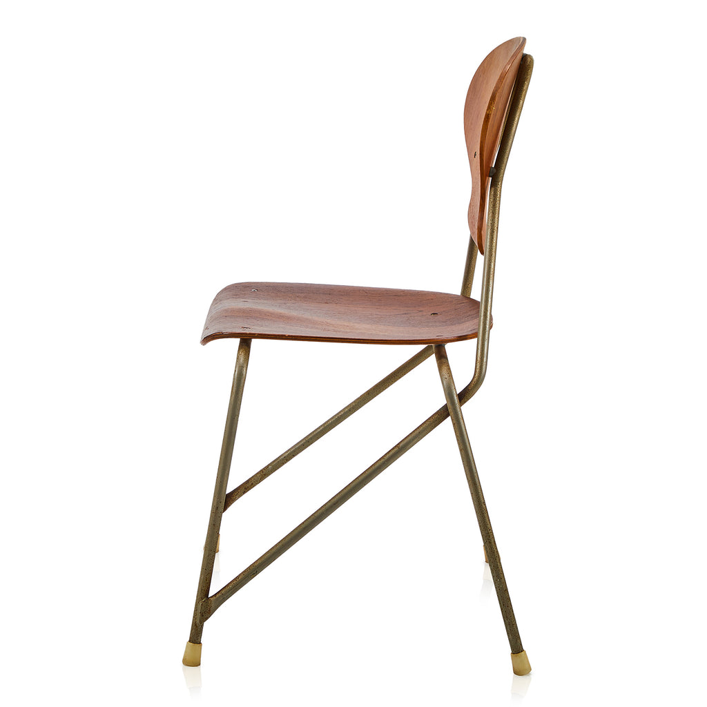 Wood Mid Century Amoeba Back Chair