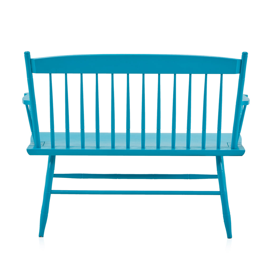 Turquoise Painted Outdoor Bench