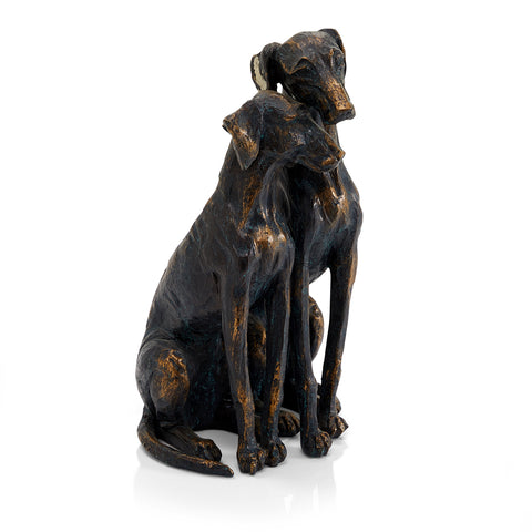 Pair of Bronze Dogs Sculpture