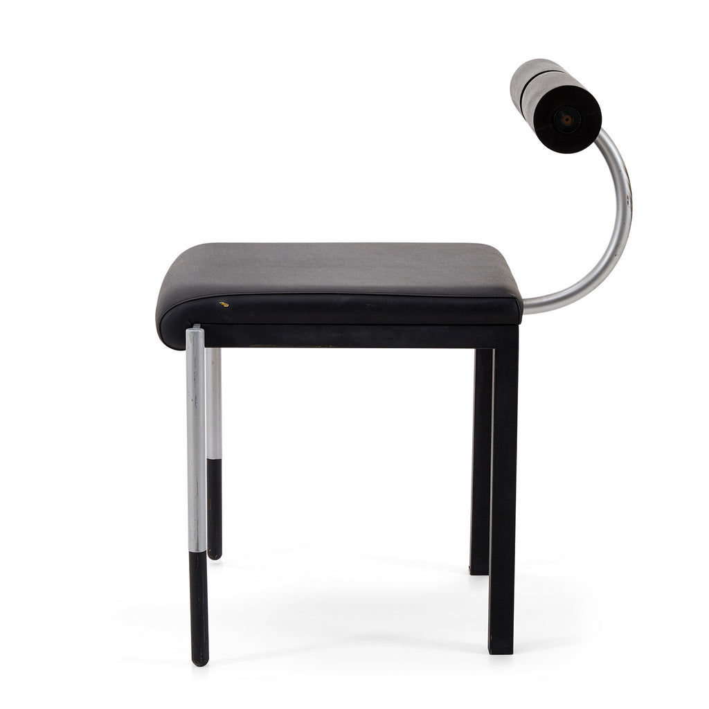 Black & Silver Futuristic T-Back Chair