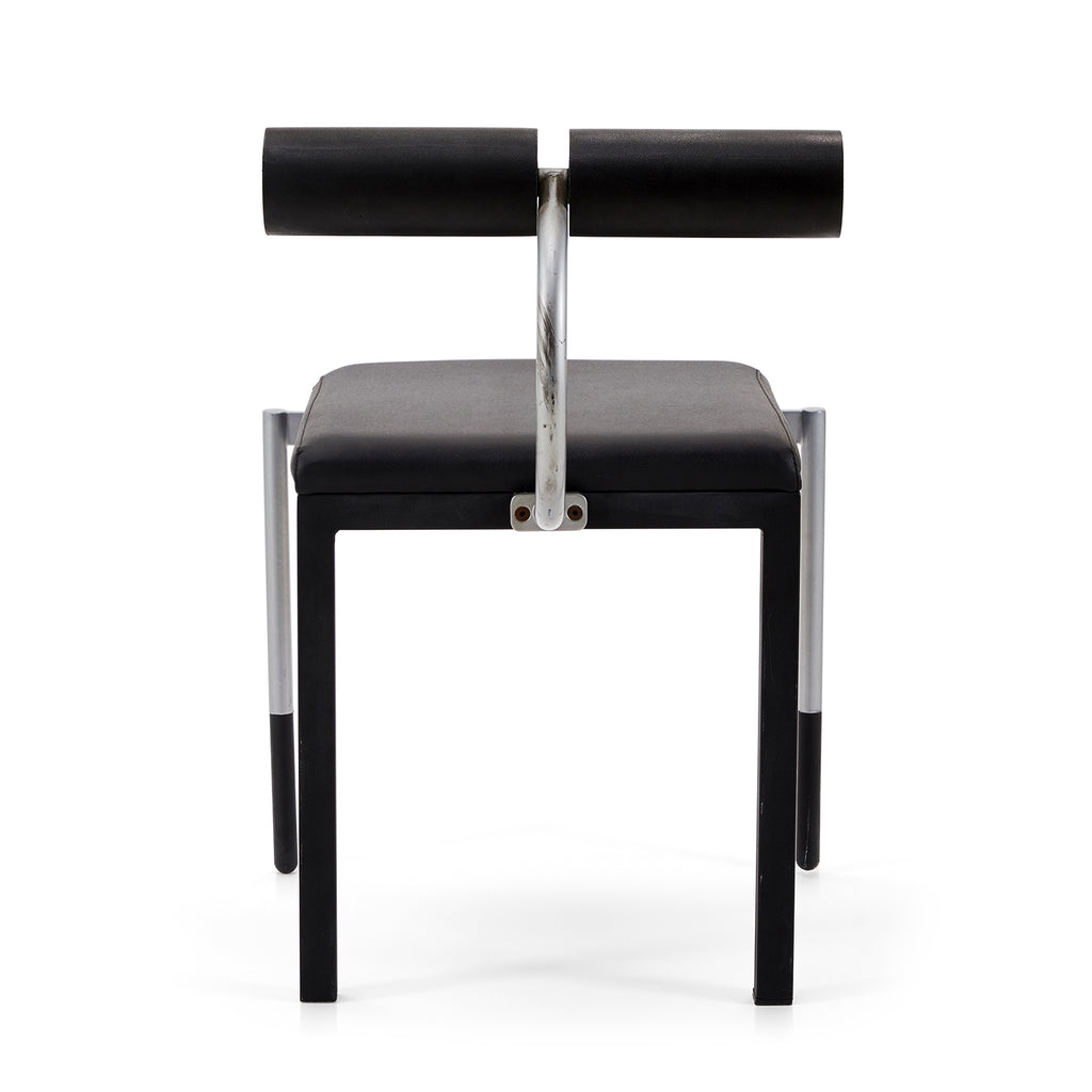 Black & Silver Futuristic T-Back Chair