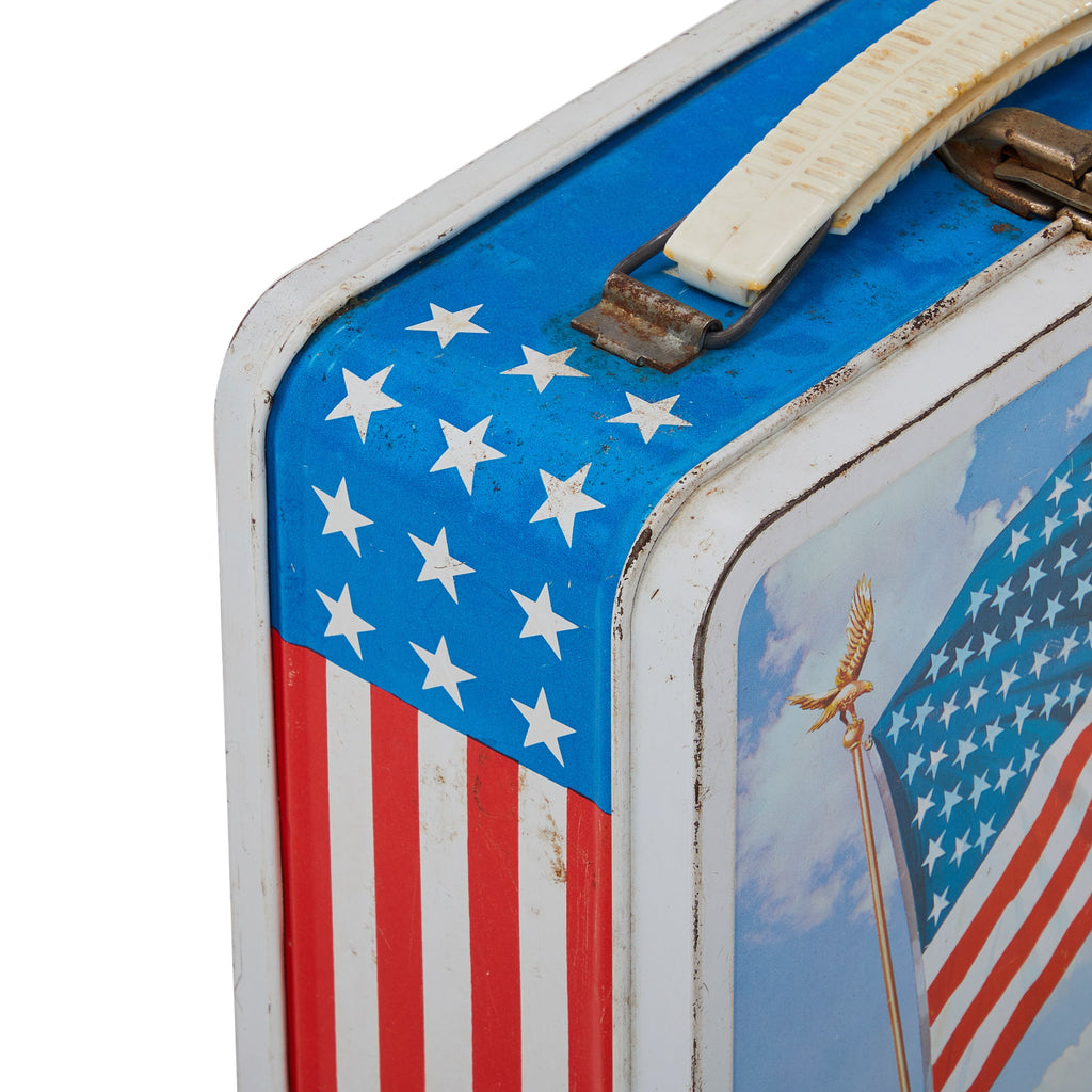 American Flag Tin Lunch Box