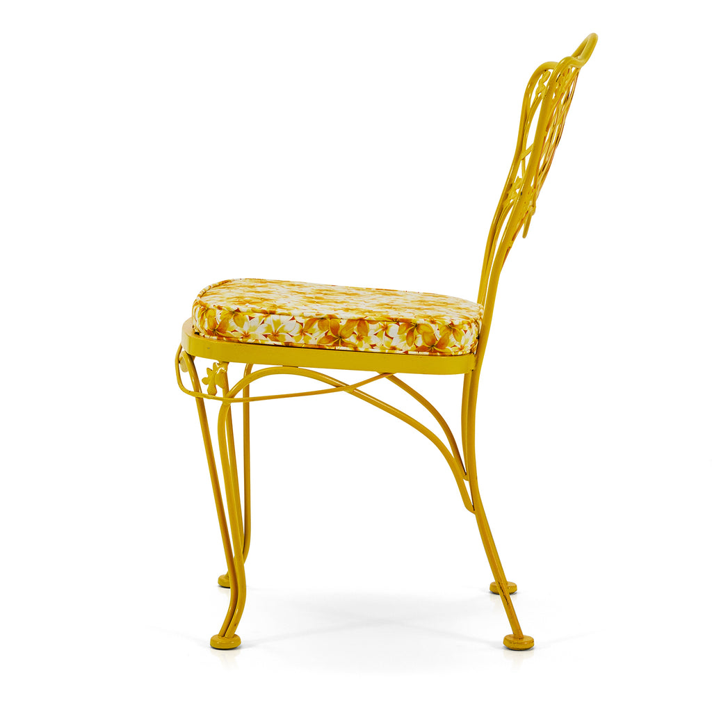 Yellow Floral Dining Chair