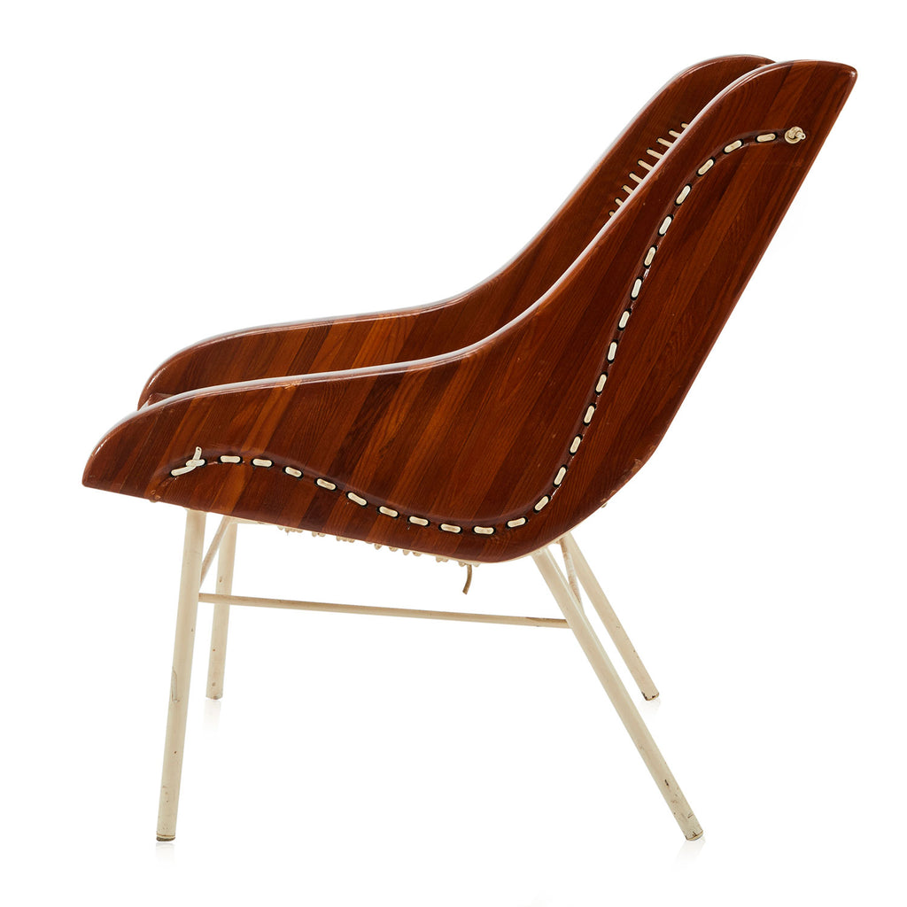Mahogany Wood Strung Outdoor Chair
