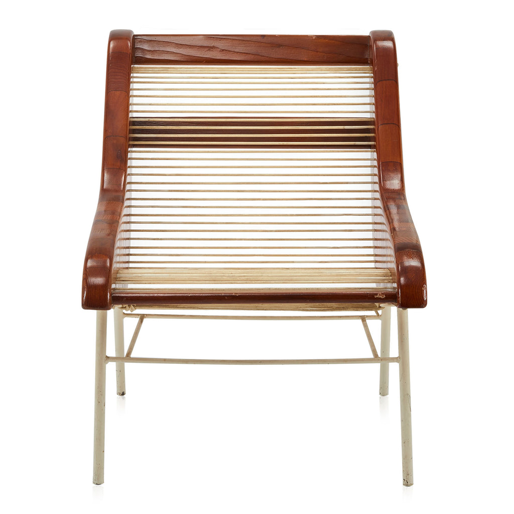 Mahogany Wood Strung Outdoor Chair