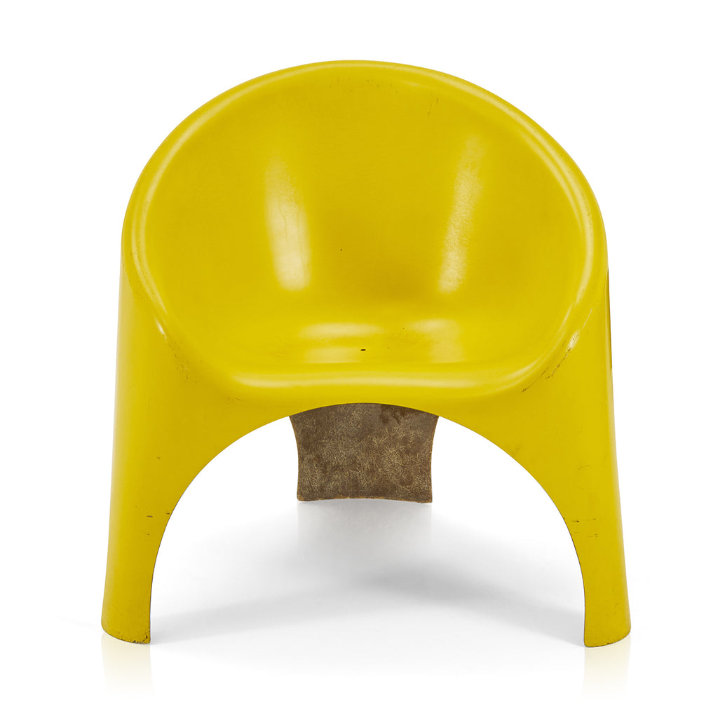 Yellow Fiberglass Outdoor Bucket Chair