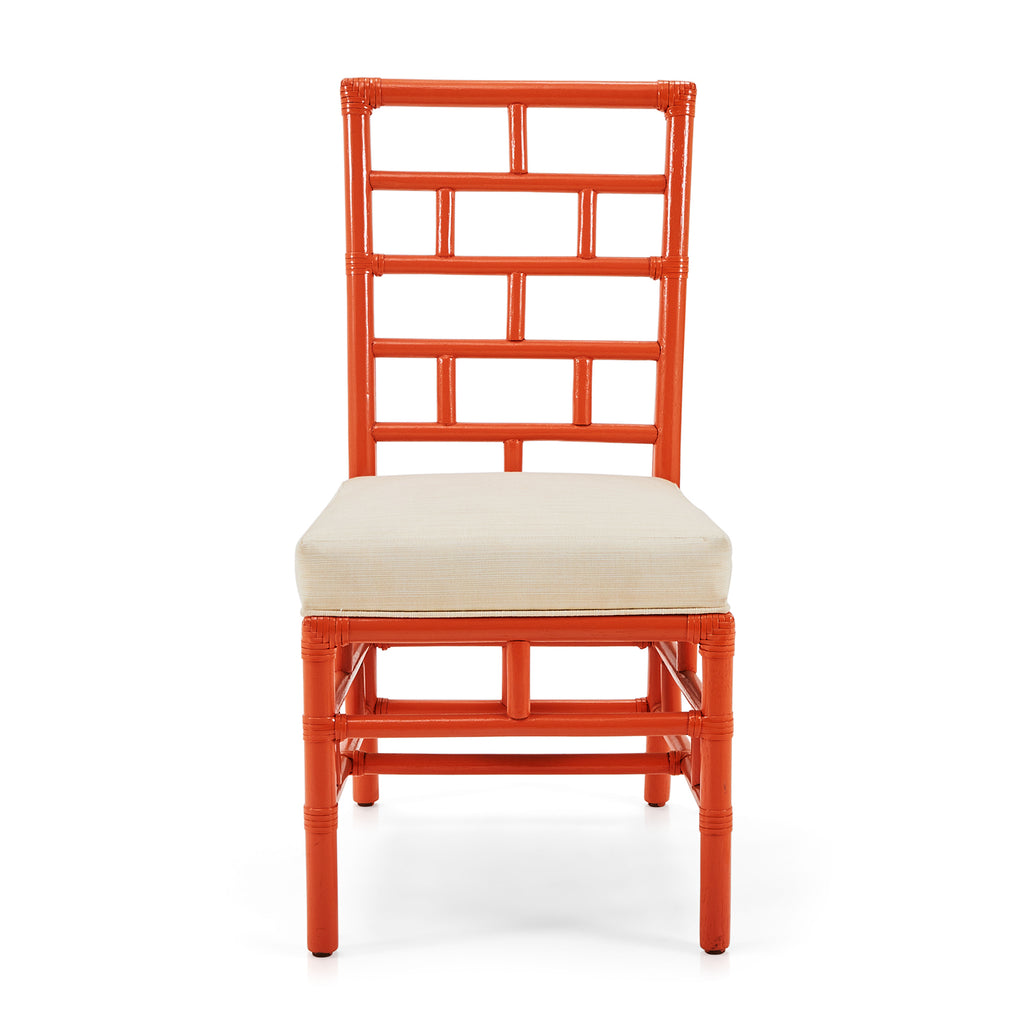 Orange Bamboo Side Chair