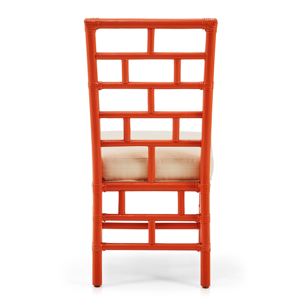 Orange Bamboo Side Chair