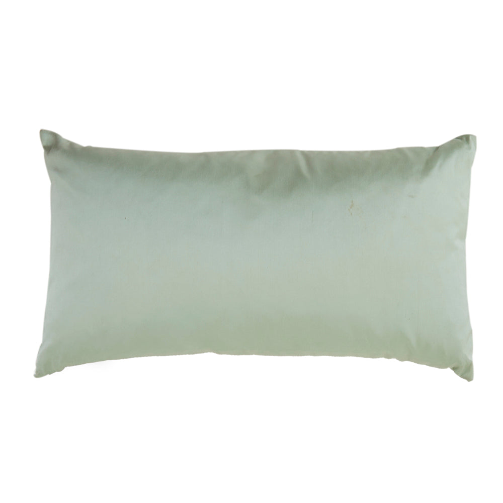 Sage Silk Quilt Stitched Rectangular Pillow