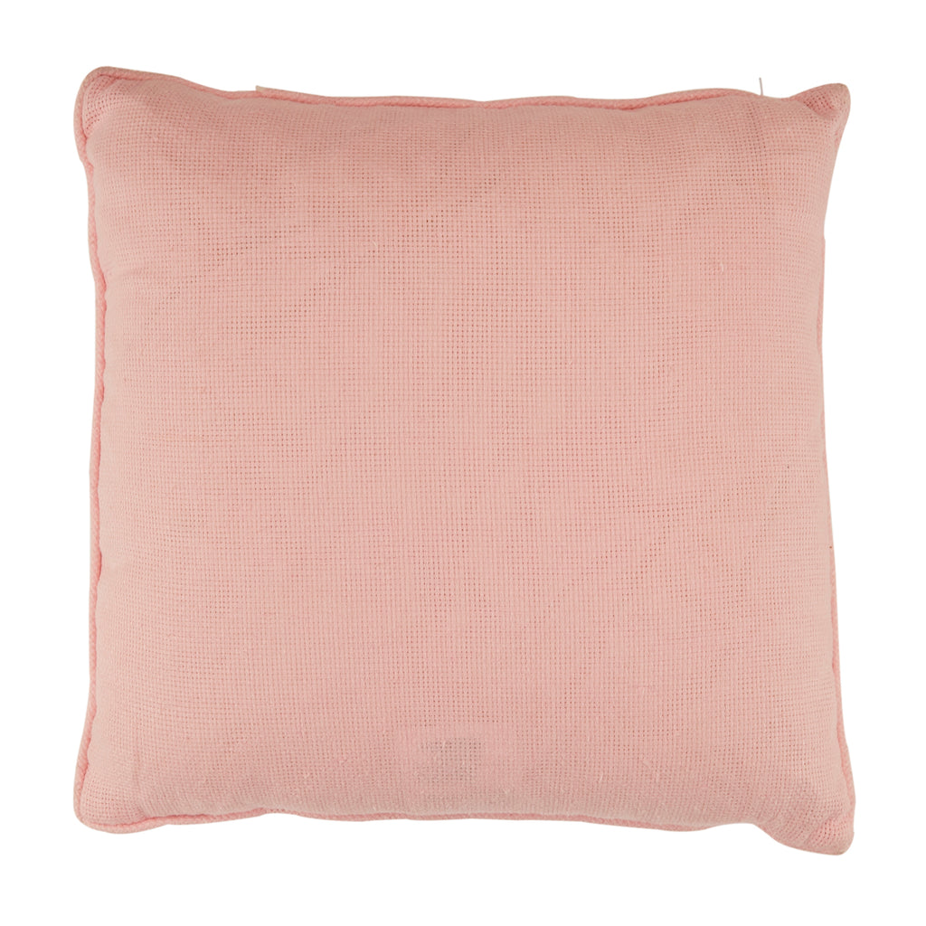 Baby Pink Woven Pillow