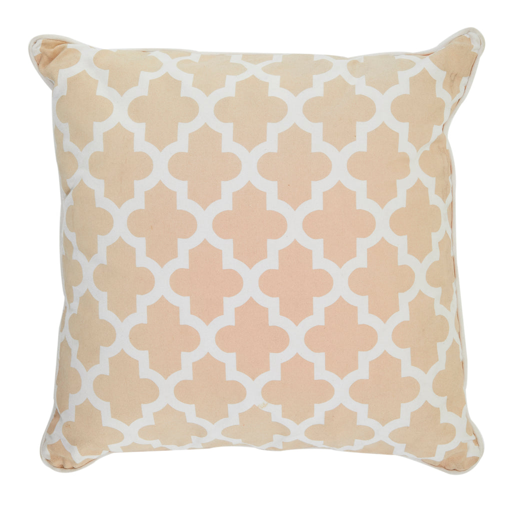 Contemporary Moroccan Tan Pattern Pillow