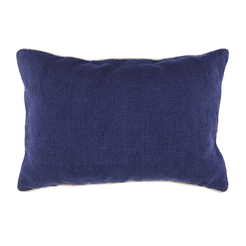 Blue Woven Lumbar Pillow