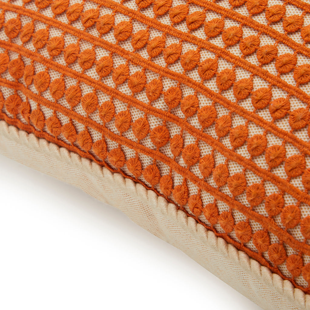 Orange & Tan Textured Pillow