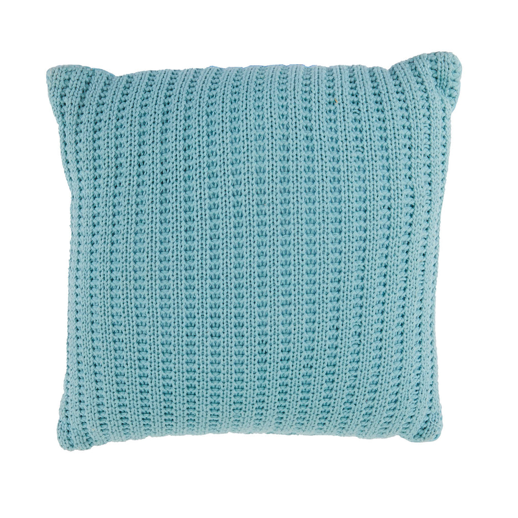 Aquamarine Knit Pillow