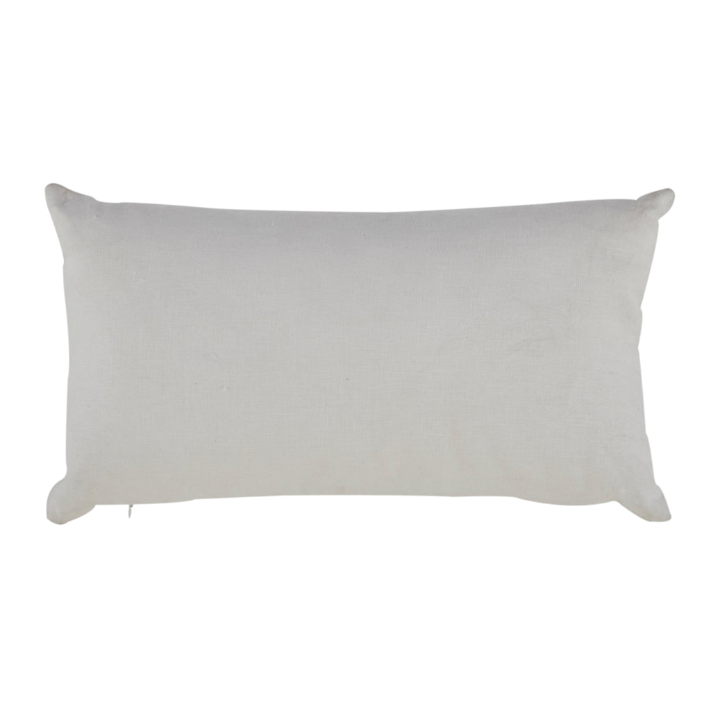 White Linen Lumbar Pillow