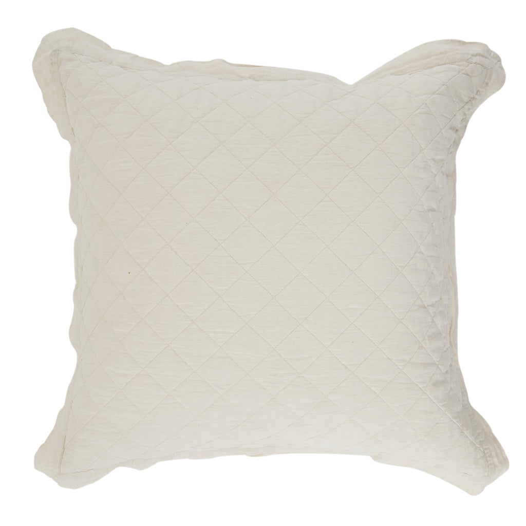 XL Cream Quilted Pillow
