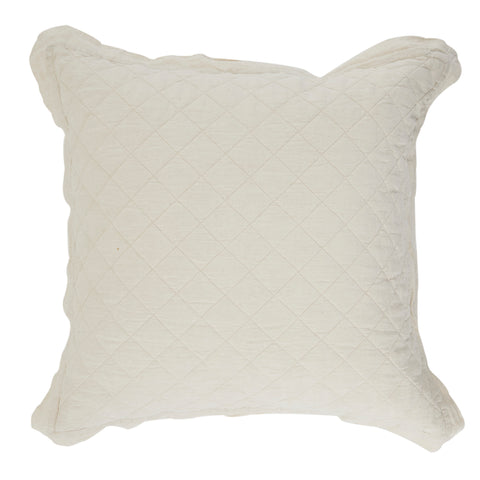 XL Cream Quilted Pillow