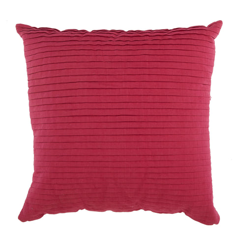 Raspberry Pleated Stripe Pillow