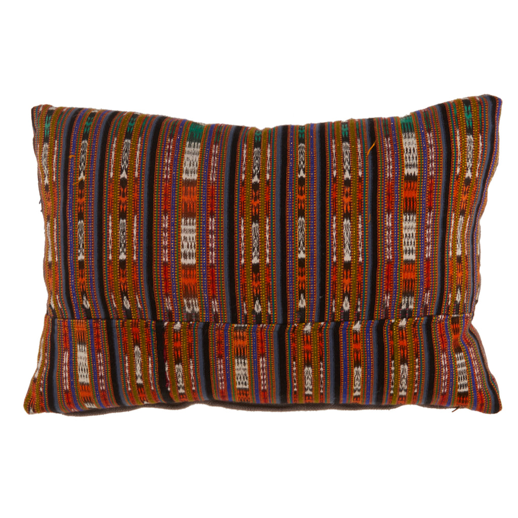 Rustic Multi-Color Thin Striped Pillow