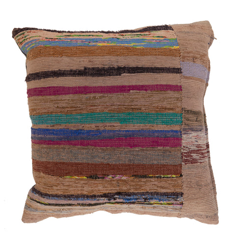 Colorful Rustic Multi Stripe Pillow