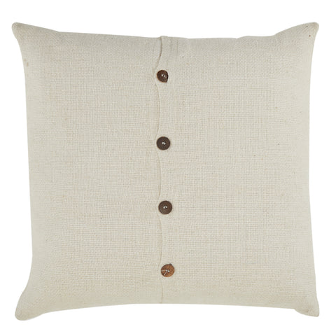 Off-White Buttoned Pillow