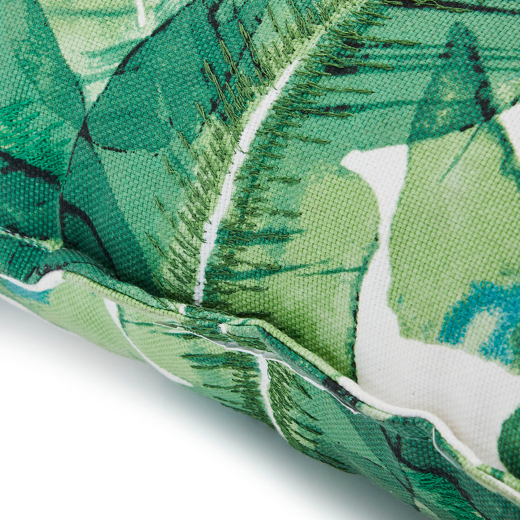 Large Green Leaves Pillow