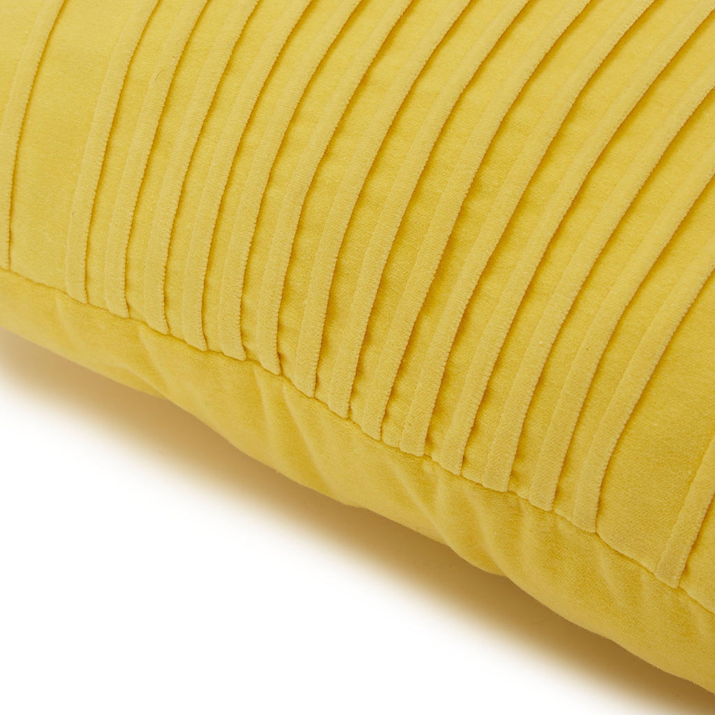 Yellow Textured Stripe Pillow