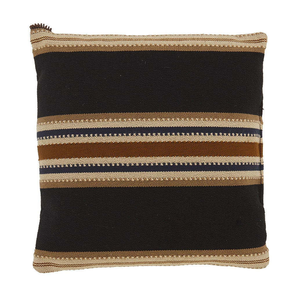 Black & Tan Striped Pillow
