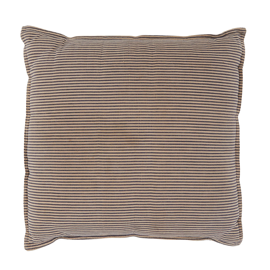 Tan + Charcoal Ticking Stripe Pillow