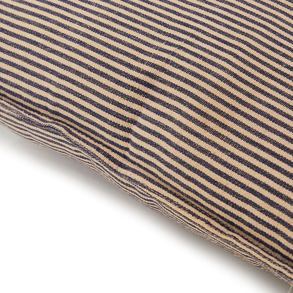 Tan + Charcoal Ticking Stripe Pillow