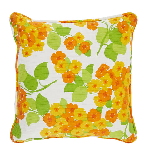 Small Orange-Yellow Floral Pillow