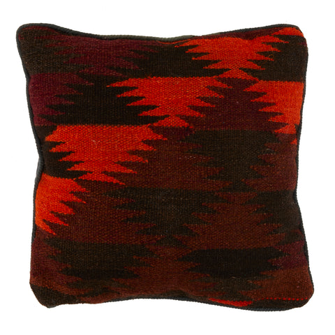 Red + Burgundy Aztec Pattern Pillow