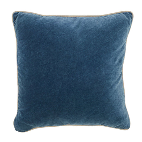 Teal Blue Velvet Pillow