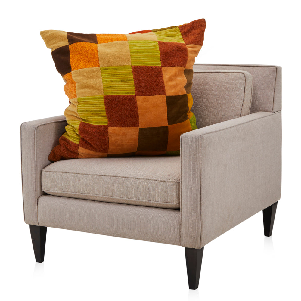 Large Multicolor Checkered Pillow